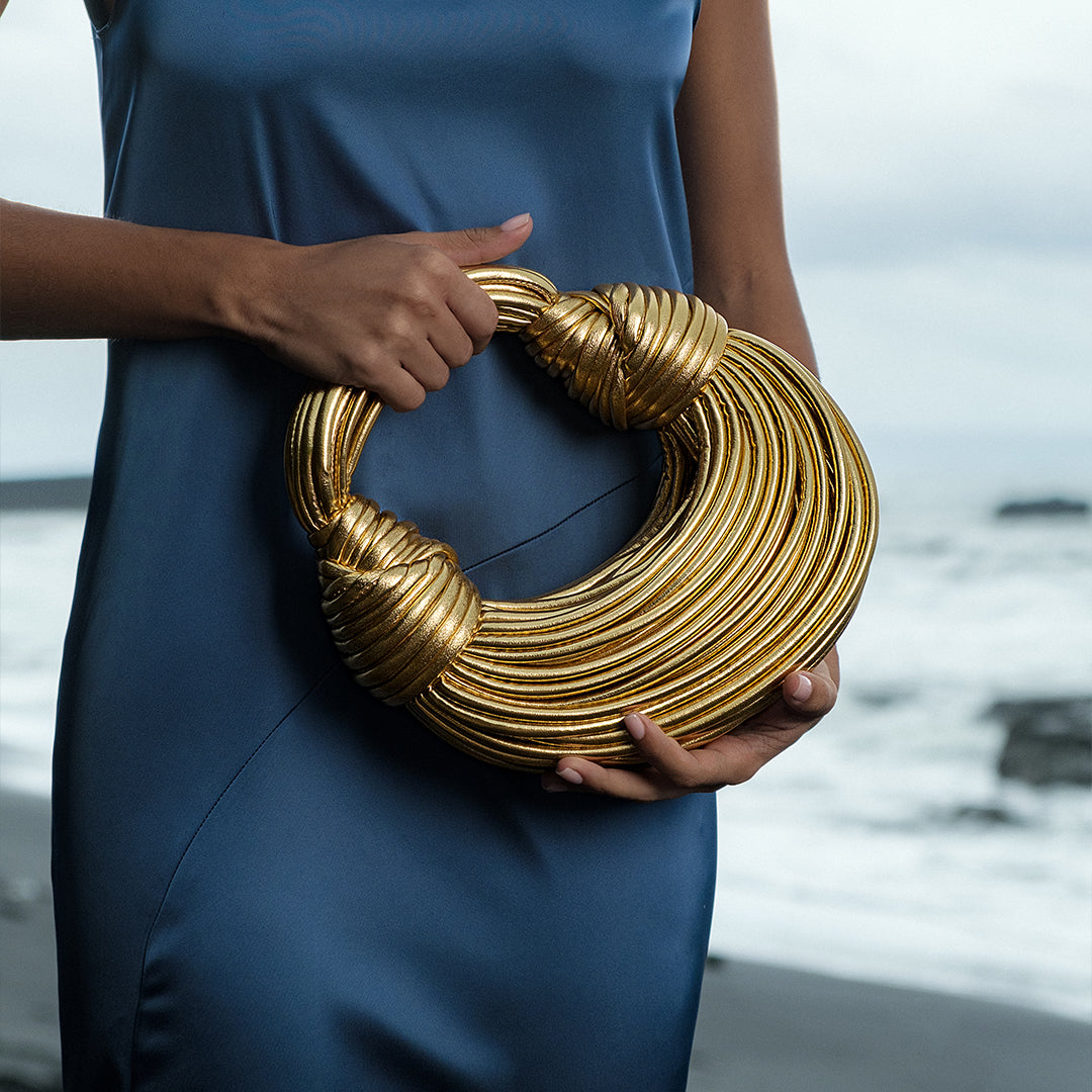 Women's Knot Handle Statement Handbag by Juana Fashion