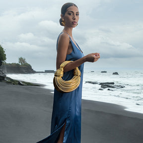 Women's Knot Handle Statement Handbag by Juana Fashion