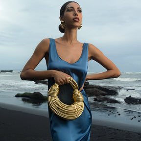Women's Knot Handle Statement Handbag by Juana Fashion