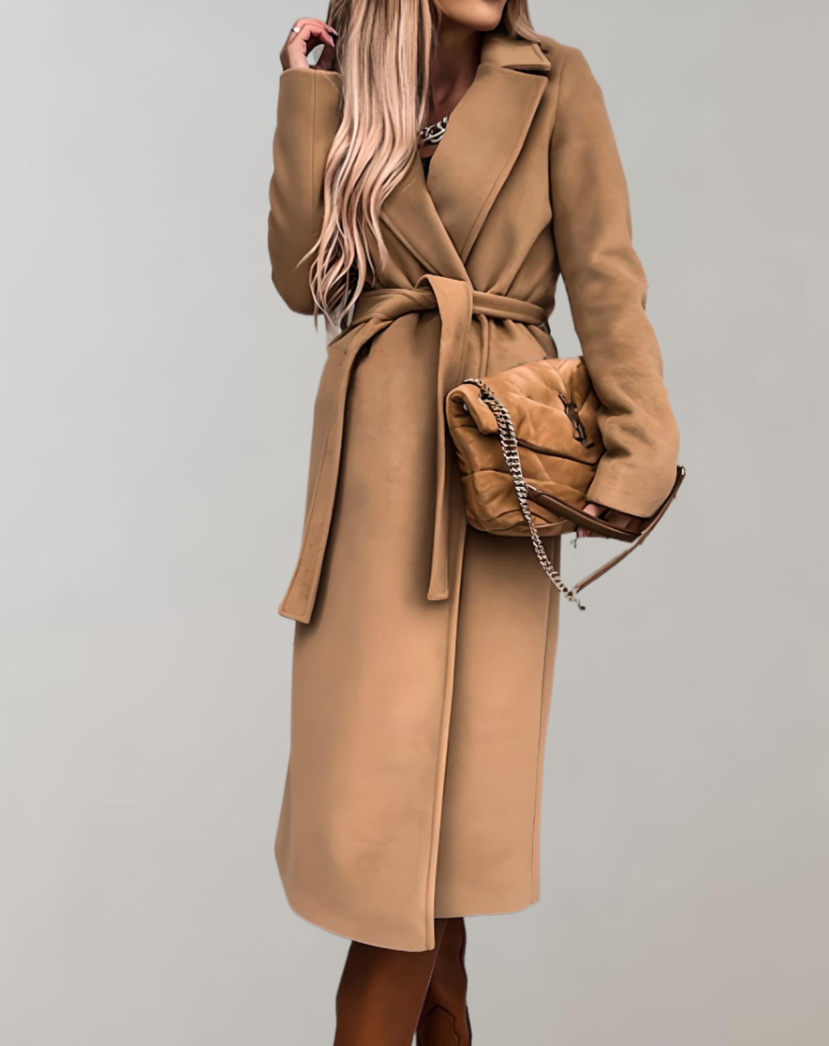 Women's Belted Longline Jacket — View 6