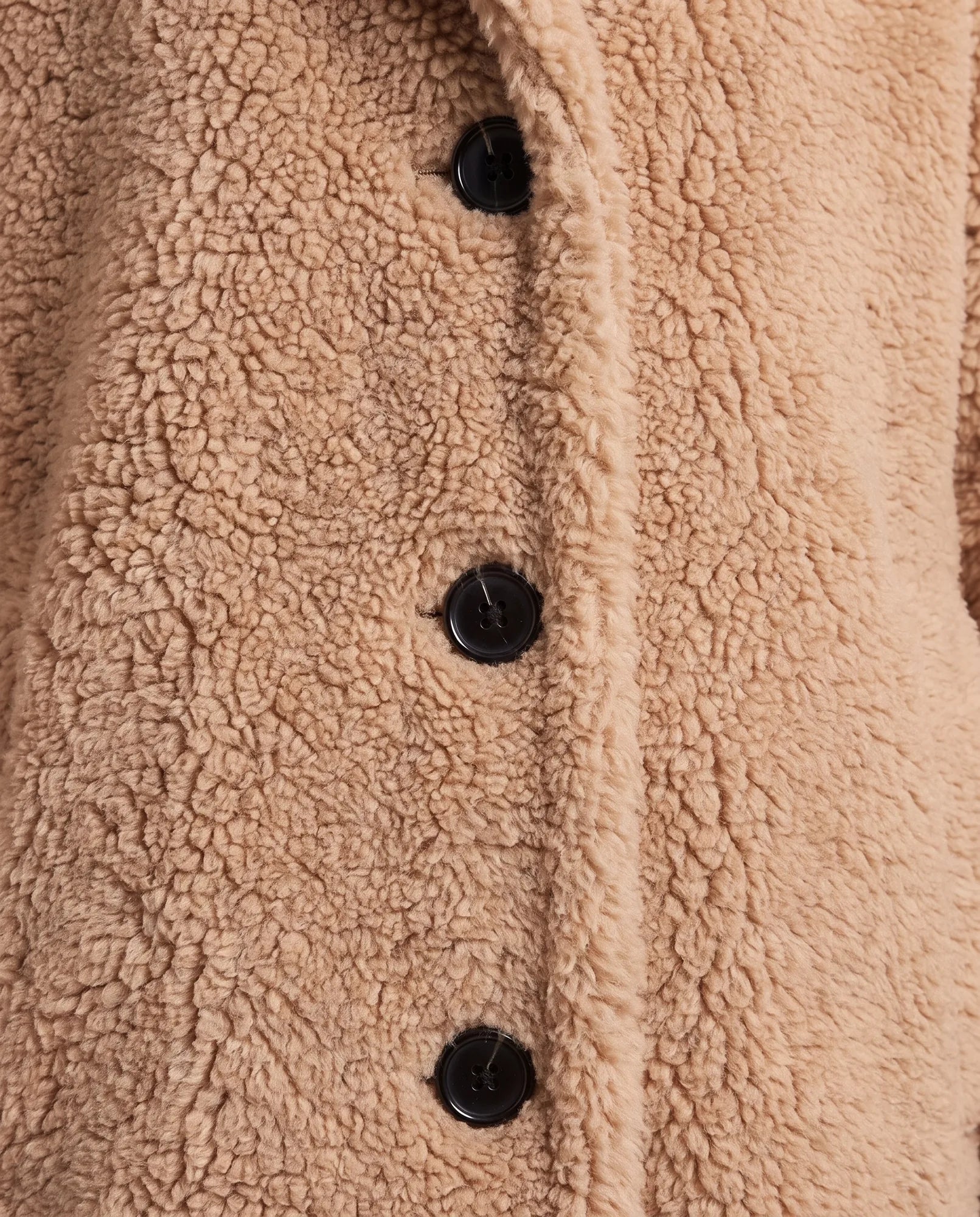 Women's Khaki Long Teddy Coat | Delphine - Juana Fashion