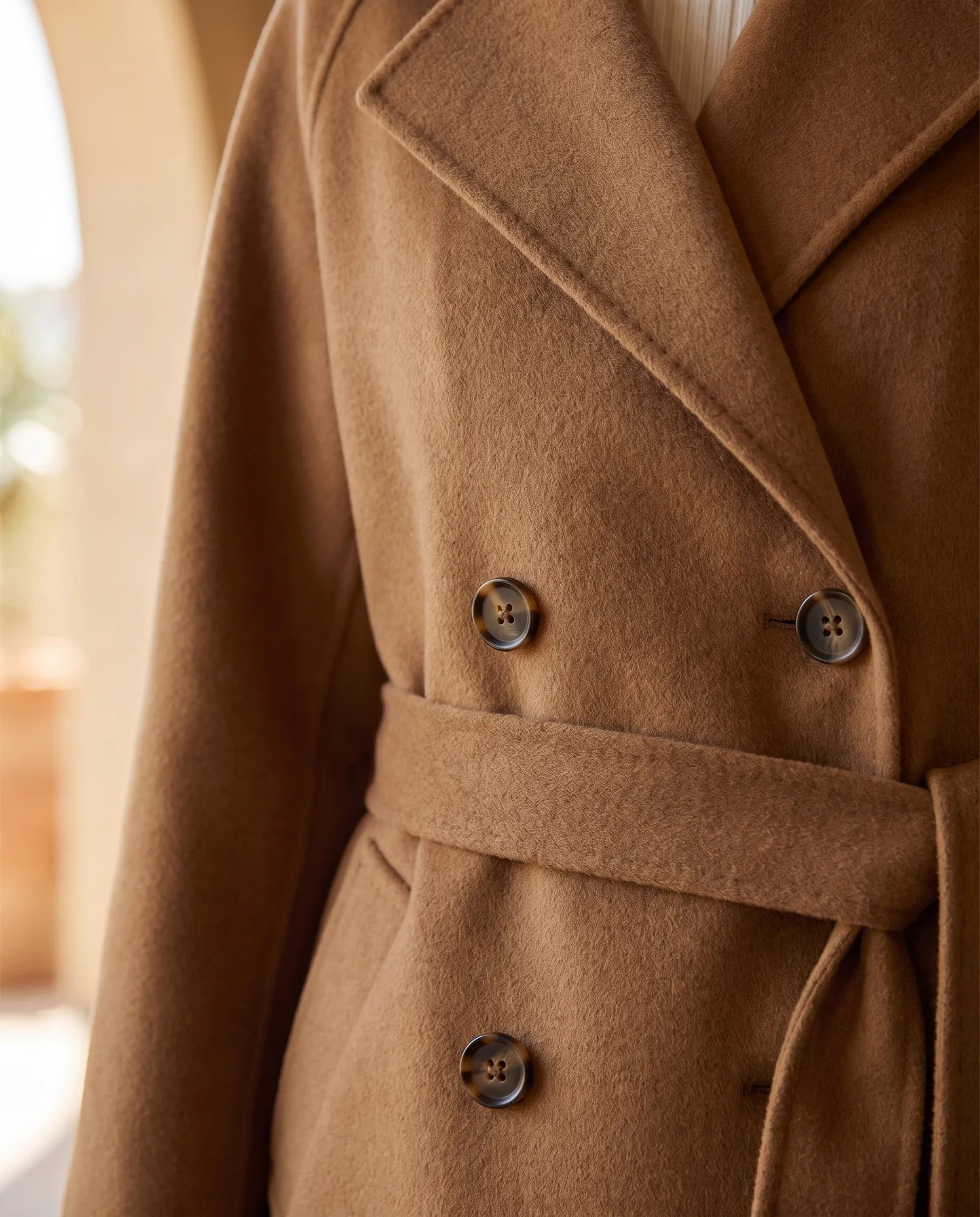 Women's Brown Long Tailored Coat | Adeline - Juana Fashion