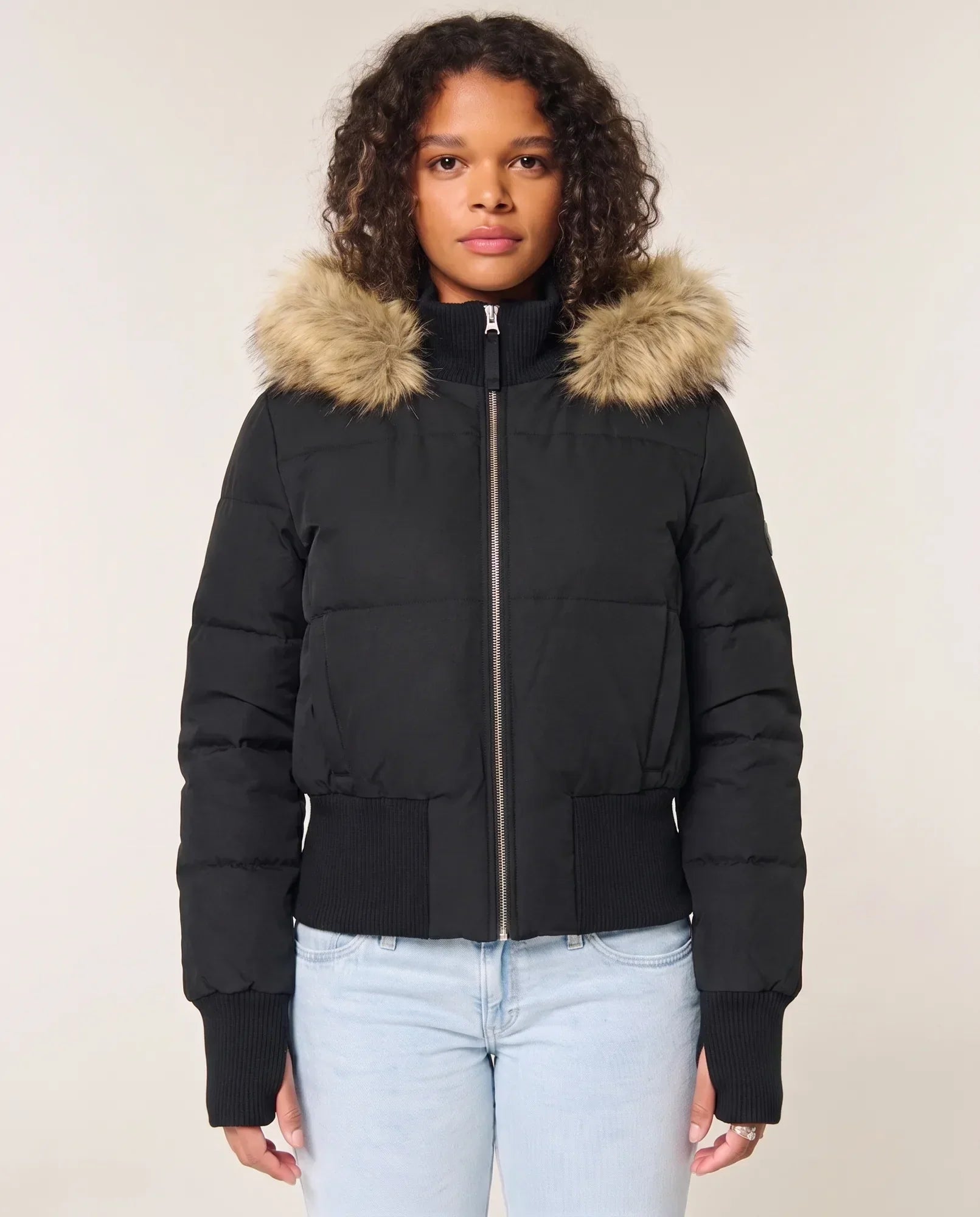 Women's Cropped Hooded Quilted Jacket | Blythe in White - Juana Fashion