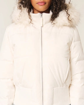 Women's Cropped Hooded Quilted Jacket | Blythe in Black - Juana Fashion