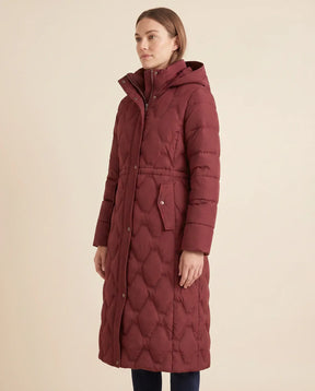 Women's Long Hooded Quilted Coat | Cora in Black - Juana Fashion