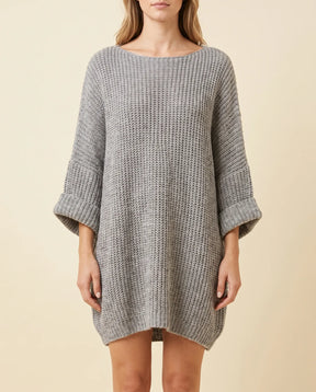 Women's Oversized Poncho Sweater | Eloise in Beige - Juana Fashion