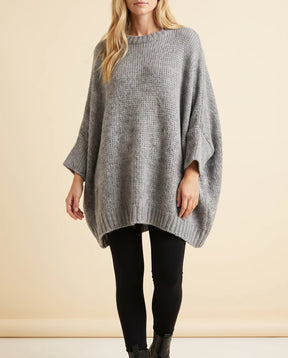 Women's Oversized Poncho Sweater | Eloise in Cream - Juana Fashion