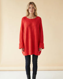 Women's Oversized Poncho Sweater | Eloise in Beige - Juana Fashion