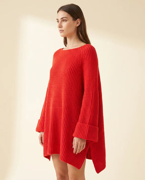 Women's Oversized Poncho Sweater | Eloise in Gray - Juana Fashion
