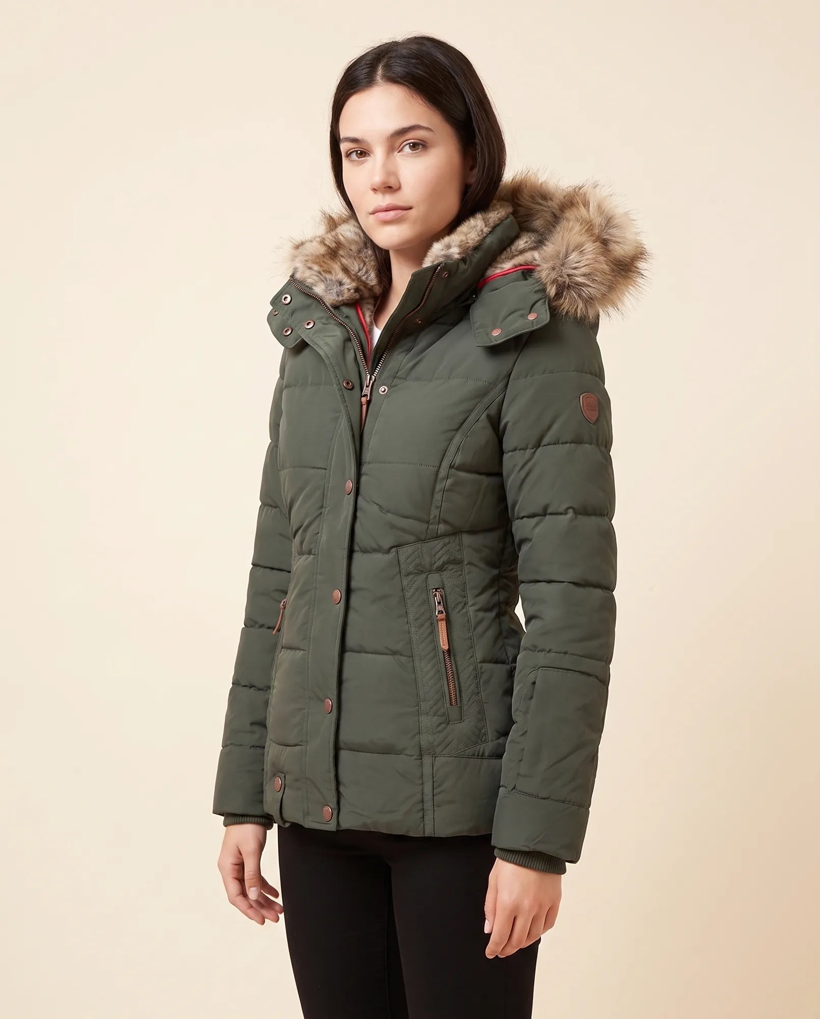 Women's Hooded Quilted Zip-Up Winter Jacket | Iris in Blue - Juana Fashion