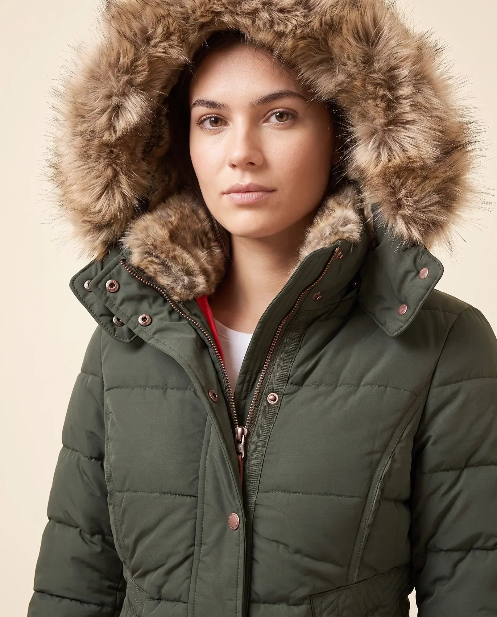 Women's Hooded Quilted Zip-Up Winter Jacket | Iris in Blue - Juana Fashion