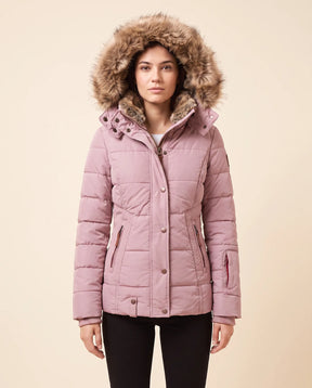 Women's Hooded Quilted Zip-Up Winter Jacket | Iris in Black - Juana Fashion