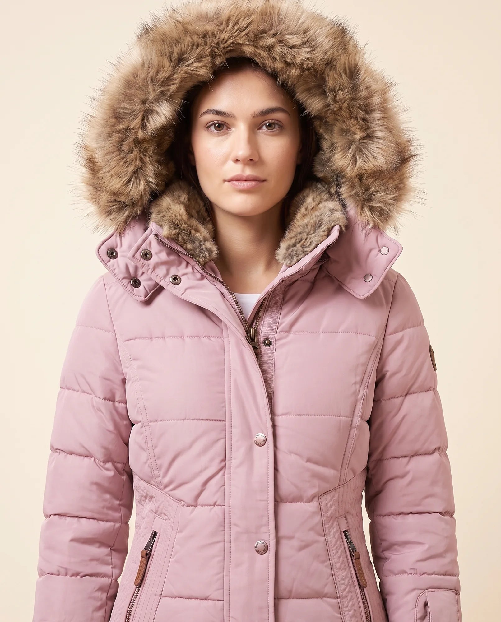 Women's Hooded Quilted Zip-Up Winter Jacket | Iris in Blue - Juana Fashion