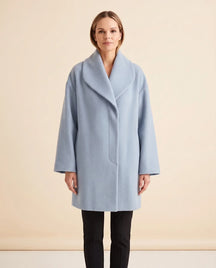 Women's Shawl-Collar Wrap Coat | Opal in Khaki - Juana Fashion