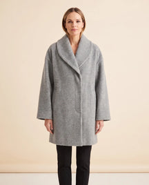 Women's Shawl-Collar Wrap Coat | Opal in Khaki - Juana Fashion