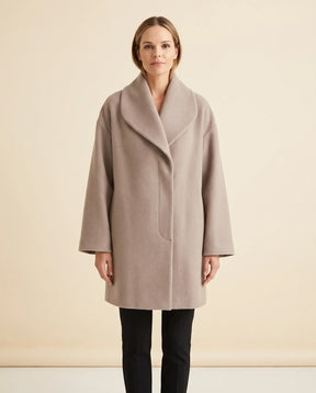 Women's Shawl-Collar Wrap Coat | Opal in Khaki - Juana Fashion