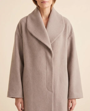 Women's Shawl-Collar Wrap Coat | Opal in Black - Juana Fashion