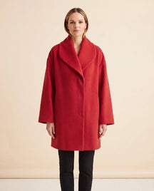 Women's Shawl-Collar Wrap Coat | Opal in Khaki - Juana Fashion