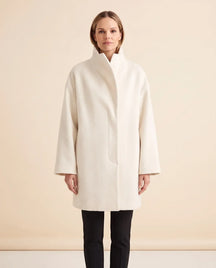 Women's Shawl-Collar Wrap Coat | Opal in Khaki - Juana Fashion