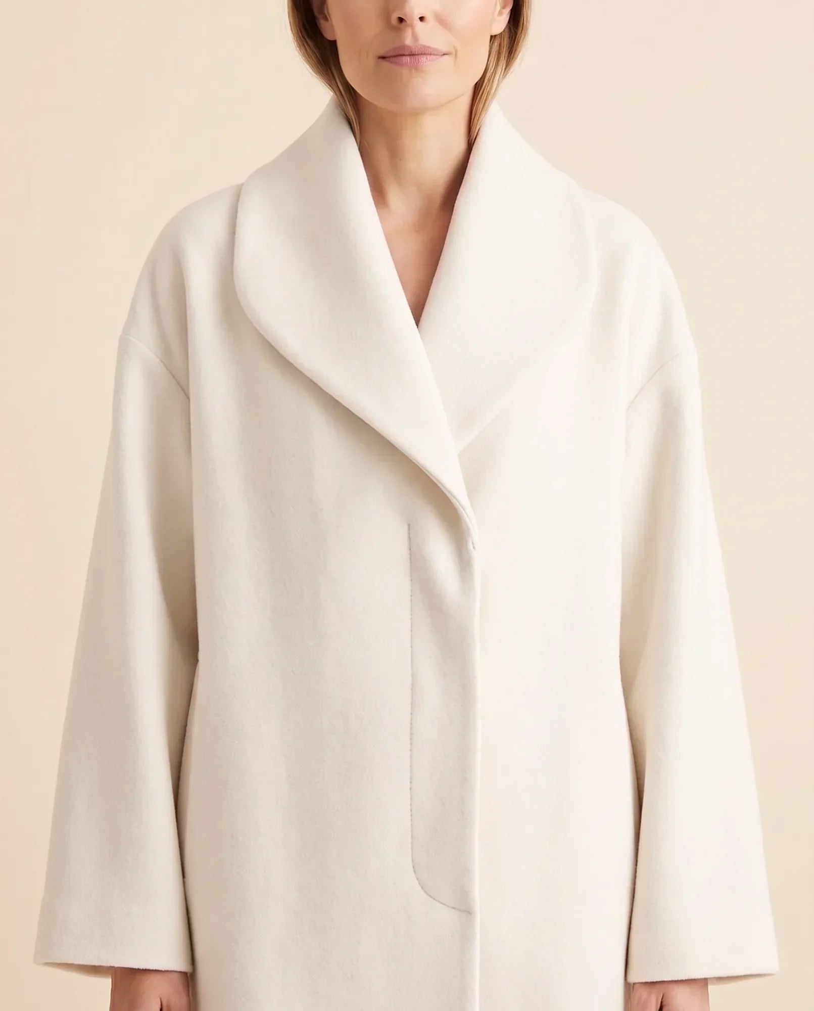 Women's Shawl-Collar Wrap Coat | Opal in Blue - Juana Fashion