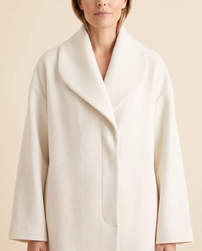 Women's Shawl-Collar Wrap Coat | Opal in Blue - Juana Fashion