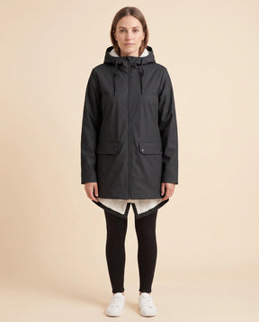 Women's Lined Hooded Zip-Up Winter Coat | Pearl in Gray - Juana Fashion