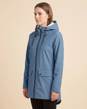 Women's Lined Hooded Zip-Up Winter Coat | Pearl in Black - Juana Fashion