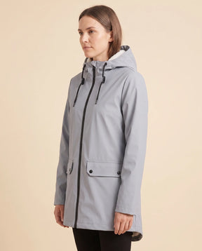 Women's Lined Hooded Zip-Up Winter Coat | Pearl in Beige - Juana Fashion