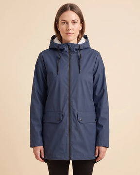 Women's Lined Hooded Zip-Up Winter Coat | Pearl in Gray - Juana Fashion
