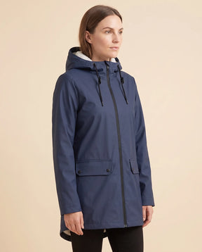 Women's Lined Hooded Zip-Up Winter Coat | Pearl in Black - Juana Fashion