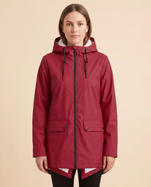 Women's Lined Hooded Zip-Up Winter Coat | Pearl in Gray - Juana Fashion