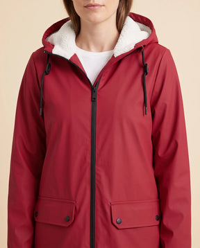 Women's Lined Hooded Zip-Up Winter Coat | Pearl in Blue - Juana Fashion