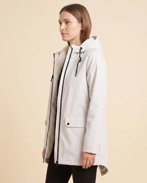 Women's Lined Hooded Zip-Up Winter Coat | Pearl in Blue - Juana Fashion