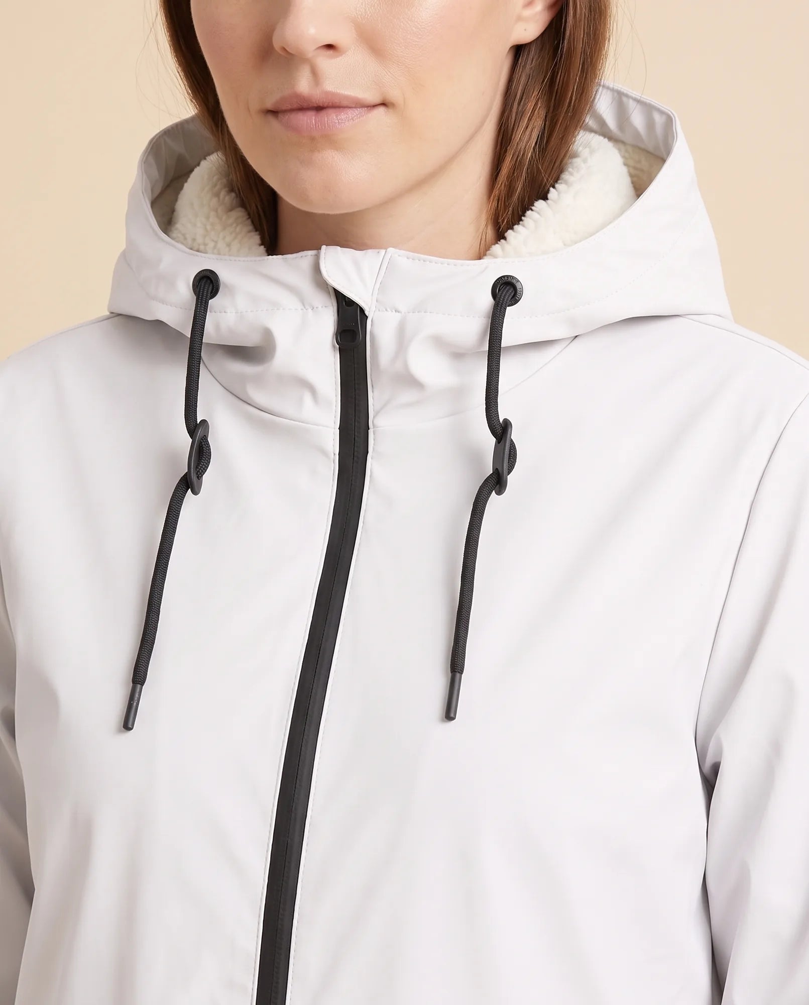 Women's Lined Hooded Zip-Up Winter Coat | Pearl in Blue - Juana Fashion