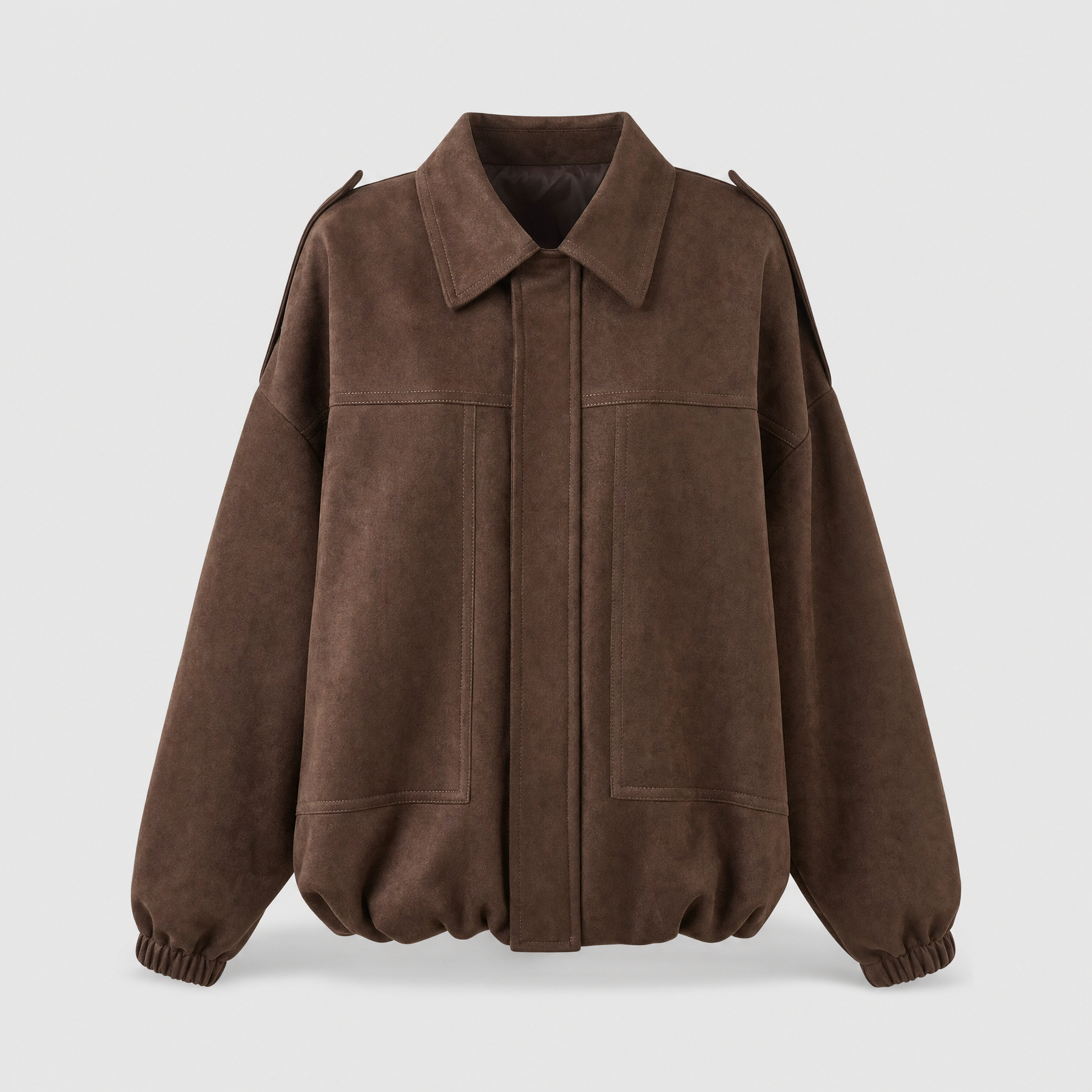 Women's Oversized Faux Suede Shirt Jacket | Ashcroft - Juana Fashion