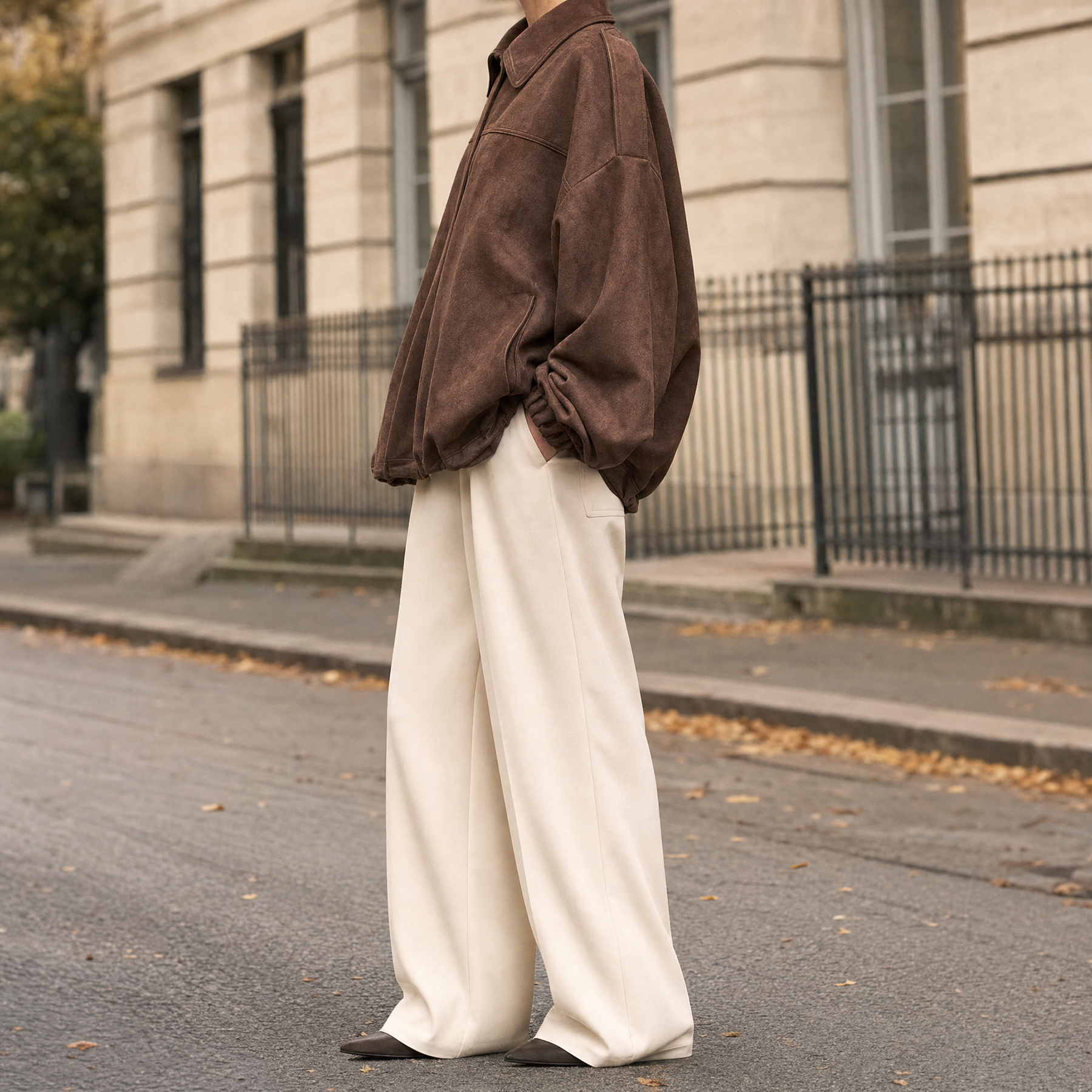 Women's Oversized Faux Suede Shirt Jacket | Ashcroft - Juana Fashion
