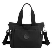 Women's Seven Compartment Shoulder Tote Bag in Black by Juana Fashion