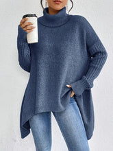 Women's Ribbed Longline Turtleneck Sweater — View 15