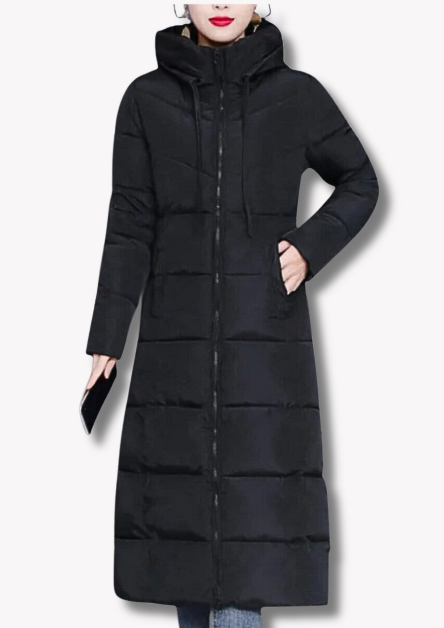 Women's Hooded Longline Coat — View 1