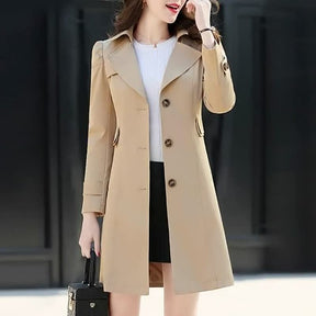 Women's Double-Breasted Trench Coat | Jacqueline in Black - Juana Fashion