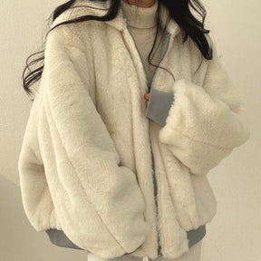 Women's Reversible Lined Bomber Jacket | Greta in Beige - Juana Fashion