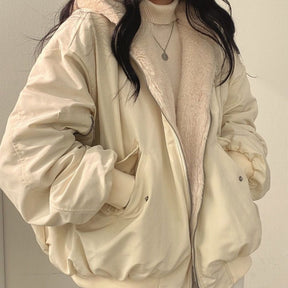 Women's Reversible Lined Bomber Jacket | Greta in Blue - Juana Fashion