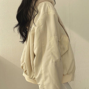 Women's Reversible Lined Bomber Jacket | Greta in Black - Juana Fashion