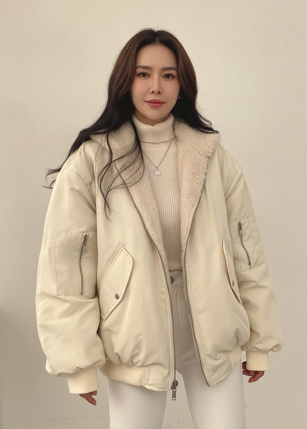 Women's Reversible Lined Bomber Jacket | Greta in Black - Juana Fashion