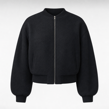 Women's Fleece Bomber Jacket | Bexley in Beige - Juana Fashion