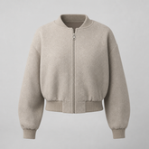 Women's Fleece Bomber Jacket | Bexley in Gray - Juana Fashion