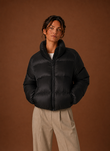 Women's Quilted Winter Jacket | Rosalia in Chocolate Brown - Juana Fashion