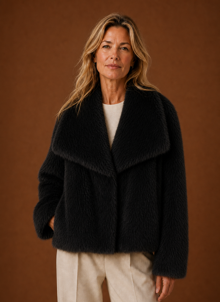 Women's Faux Fur Winter Coat | Mirella in Brown - Juana Fashion