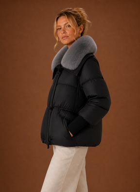 Women's Winter Parka | Valentina in Black - Juana Fashion