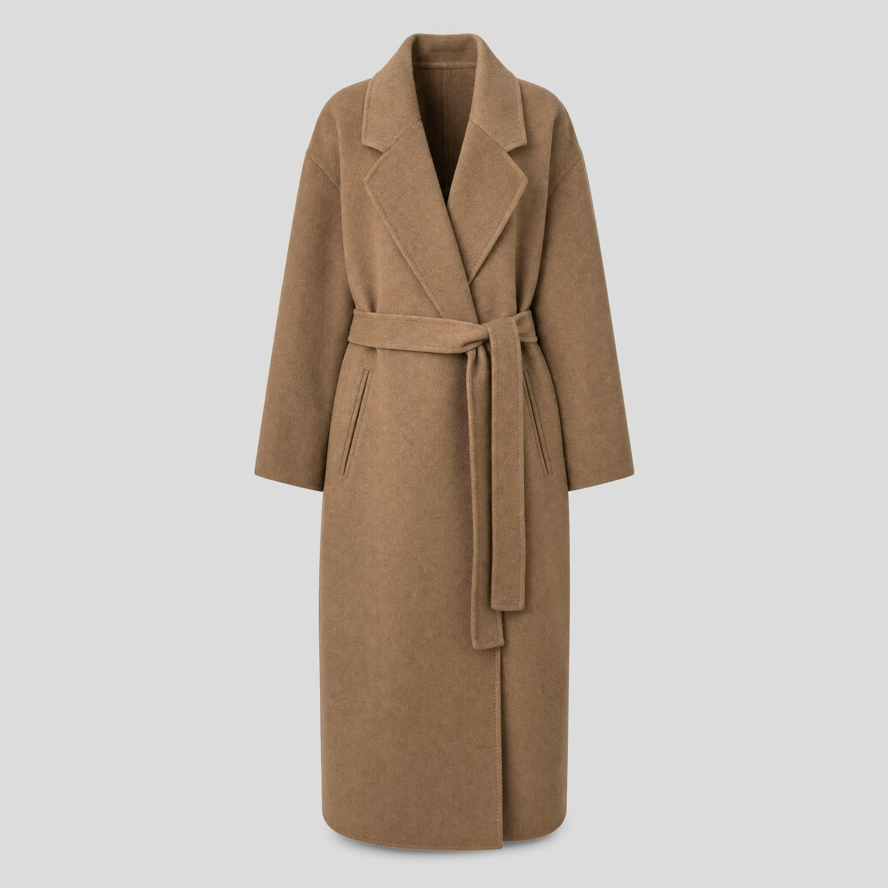 Women's Long Wool-Blend Coat | Bramford - Juana Fashion